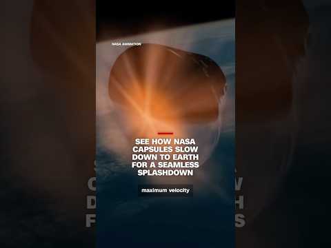 See how NASA capsules slow down to earth for a seamless splashdown