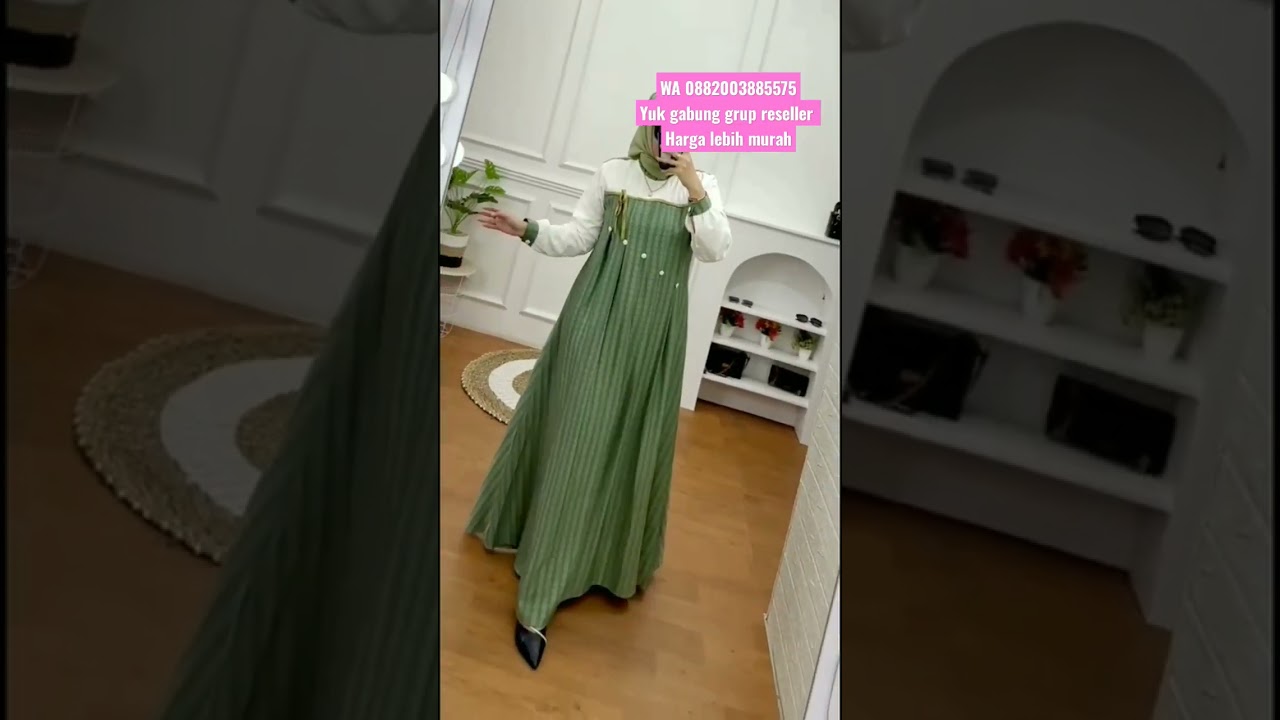 Gamis mix polos & motif | cotton dobby premium 