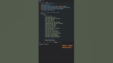 Email spam detection with python #shorts