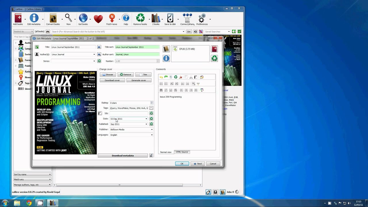 Modifying metadata in Calibre can make books vanish