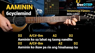 Aaminin - 6cyclemind (Guitar Chords Tutorial with Lyrics)