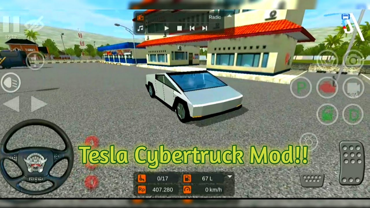 Tesla Cybertruck New Bussid Mod - Car Games Android Gameplay