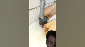 Remember this plumbing trick! How to connect a washing machine hose to a large sewer pipe#diy #tips