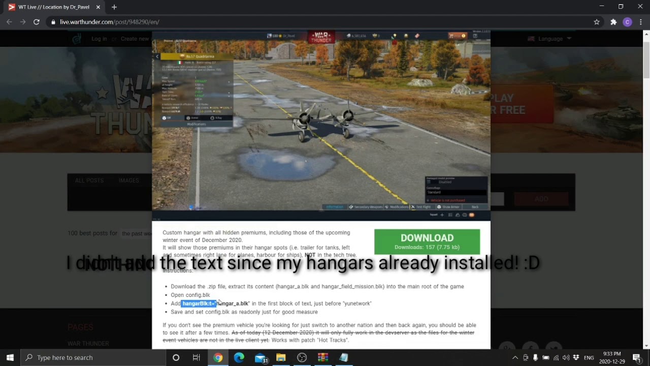 War Thunder Custom Hangar Tutorial! Test out hidden vehicles! - YouTube