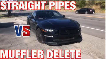 Ford Mustang 5.0L: STRAIGHT PIPES VS MUFFLER DELETE!