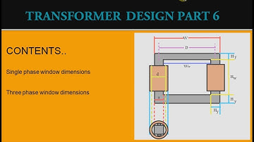 TRANSFORMER  DESIGN PART 6.Single phase and Three phase window dimensions.