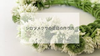 野の花で遊ぼう シロツメクサの花冠の作り方 Youtube