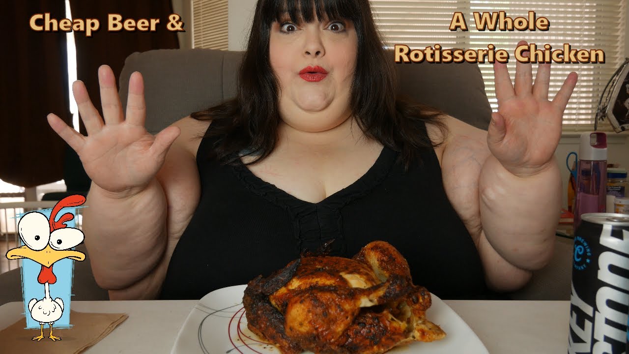 Cheap Beer and A Whole Rotisserie Chicken Mukbang Eating Show - YouTube