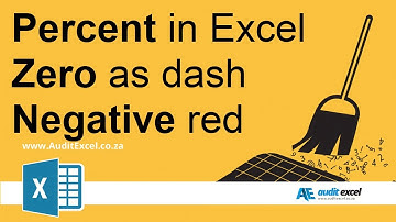 Zero percent as dash (negative turns red) in Excel