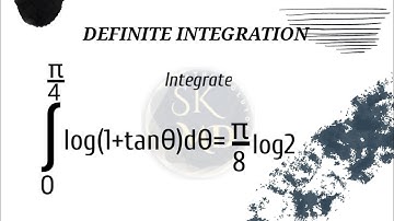 how to integrate ∫(1+tanθ)dθ=π/8 log2 || definite integration