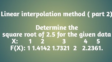 Linear interpolation method | part 2 |