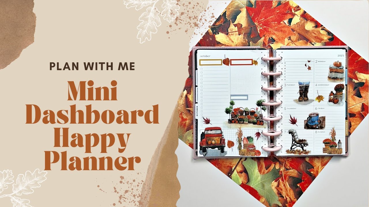 Plan with me mini dashboard Happy Planner - YouTube