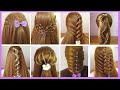 8 Beautiful Quick and Simple hairstyles for girls 🔹 Trending hairstyles 🔹 Coiffures pour l'ecole
