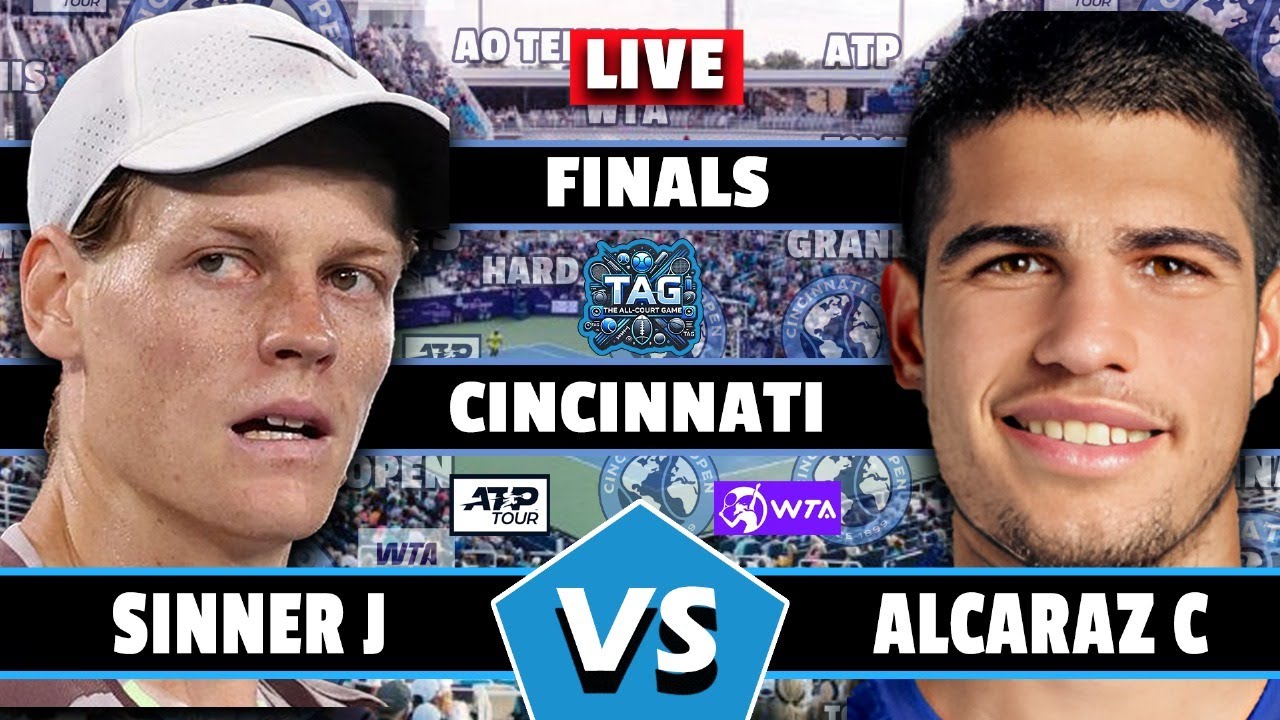🔴LIVE: Sinner J vs Alcaraz C • ATP Cincinnati 2025 
