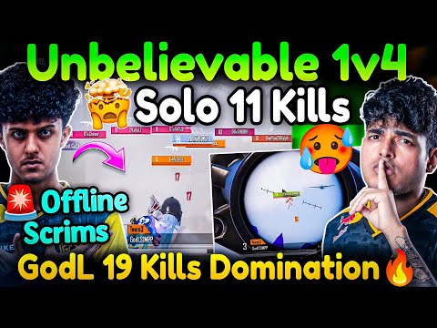 🇮🇳godlike 19 Kills Domination🔥simpp Unbelievable 1v4💀 Solo 11 Kills🥵 Offline Scrims Grinding🚨💪