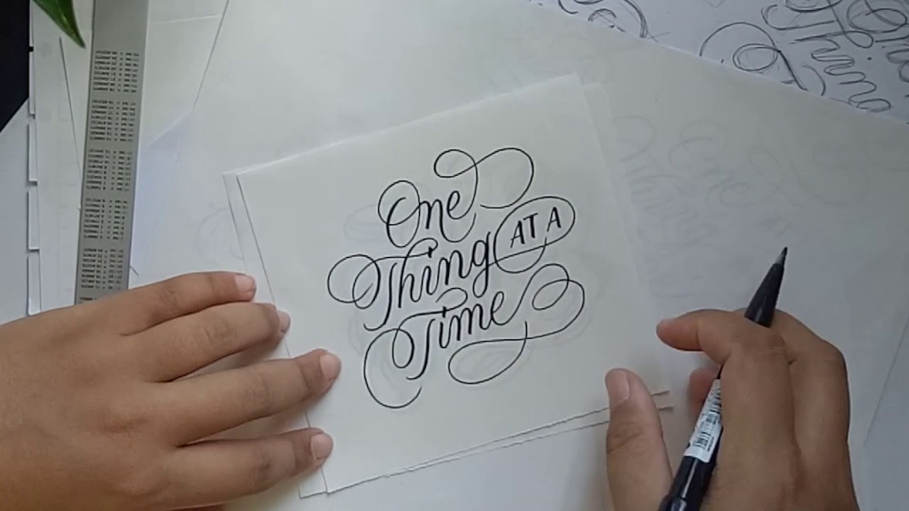 Calming Calligraphy + Lettering Practice: One Thing at a Time - YouTube