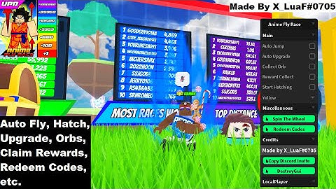 Anime Fly Race OP Script | Auto Fly, Hatch, Upgrade, Collect Orbs, Claim Rewards, Redeem Codes, etc.