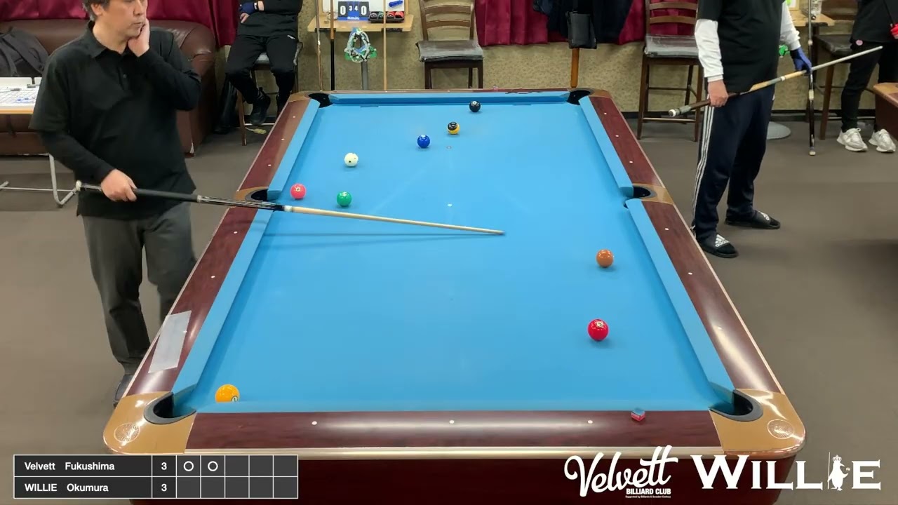 【 ビリヤード 】ベルベット＆ウィリー交流戦 福島さん（V）VS 奥村さん（W）2026/2/27 -  Season2