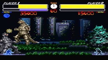Mechagodzilla Alt. Color Gameplay (Kaijuu Daikessen [SNES])