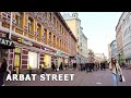 ⁴ᴷ⁶⁰ Walking Moscow: Moscow Center - from Smolenskaya Metro Station along Arbat Street