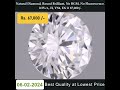 Natural Diamond, Round cut , 0.55 ct., H Color, VS1 Clarity, No BGM , @67,000 /-  +91-7701894123