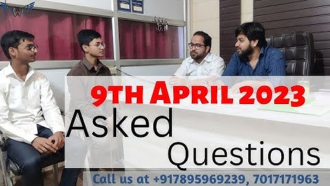9th April | Asked Questions | 9th Entrance Interview | Aligarh Muslim University | Wings Academy