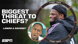 stephen a. is picking lamar jackson & the ravens as the chiefs' biggest afc threat 👀 | first take