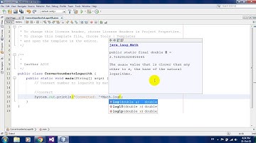 Convert number to logarithm using Math in Java Netbeans