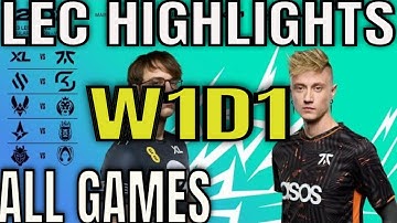 LEC Spring 2023 W1D1 Highlights ALL Games - XL vs FNC, BDS vs SK, VIT vs MAD, AST vs KOI, G2 vs TH
