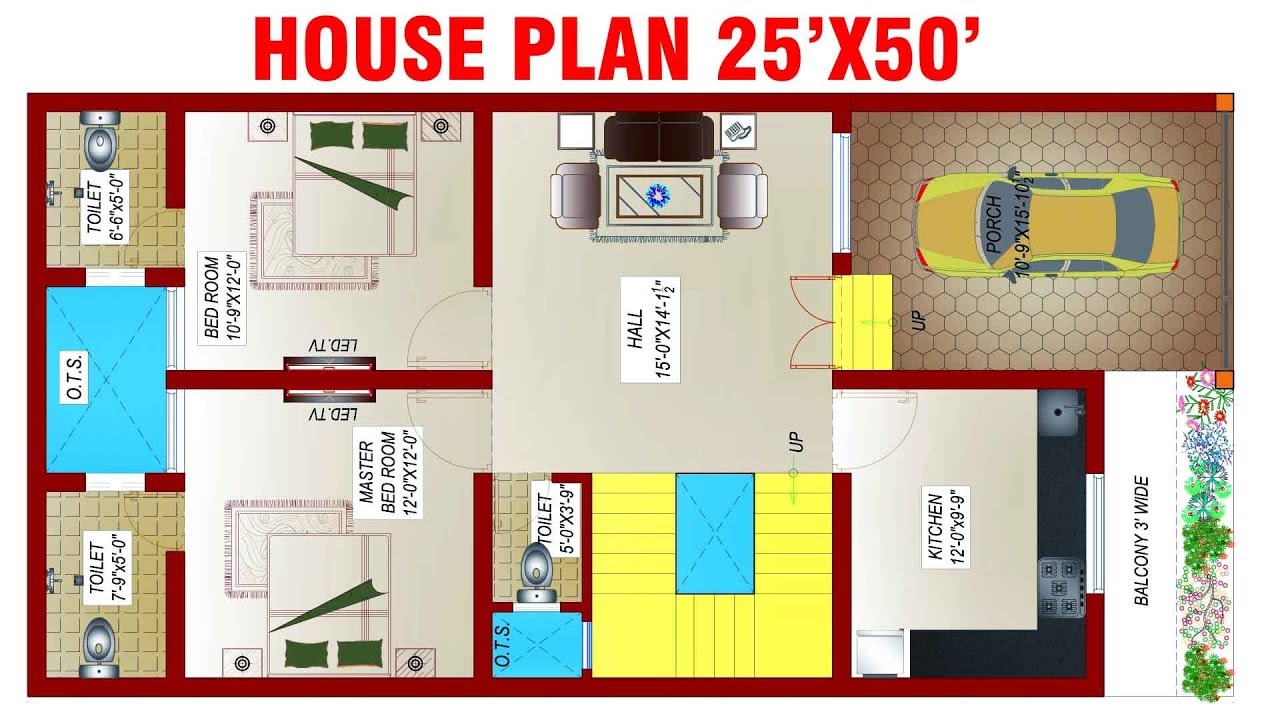 house plan east face 25x50, east face house 25x50, 25 * 50 in...