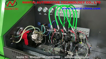 CR718 4 injector testing /nantai  banco de pruebas del inyector ( CR pump, HEUI, EUI EUP testing)/