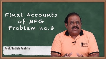 Manufacturing Account Problem No. 3 - Final Accounts - Accounts