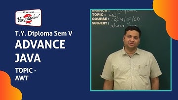 Advance Java | TY Diploma SEM V Subject taught @ Vidyalankar