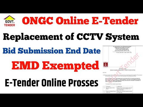 ONGC Online E-Tender। Replacement of CCTV System। ONGC Tender।