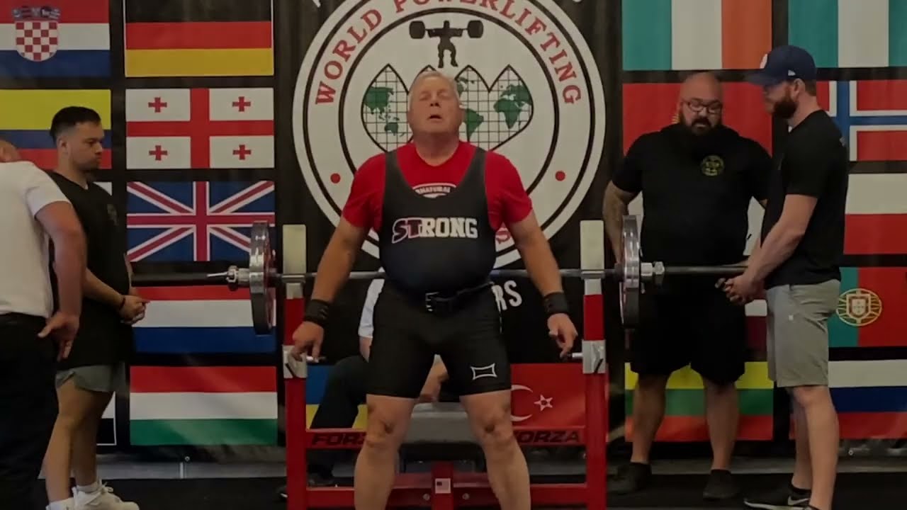 Robert Callender, raw Lifter of the Meet at 2023 WPC World Cup, breaks world powerlifting records.