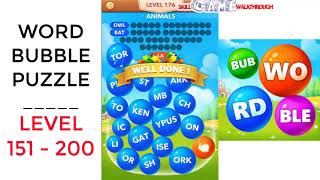 Word Bubble Puzzle Level 151 - 200 Walkthrough | SkillGameWalkthrough