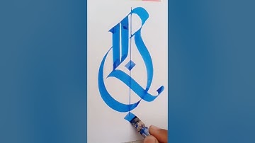 Calligraphy. Gothic letter (Q) with pilot parallel pen like and subscribe