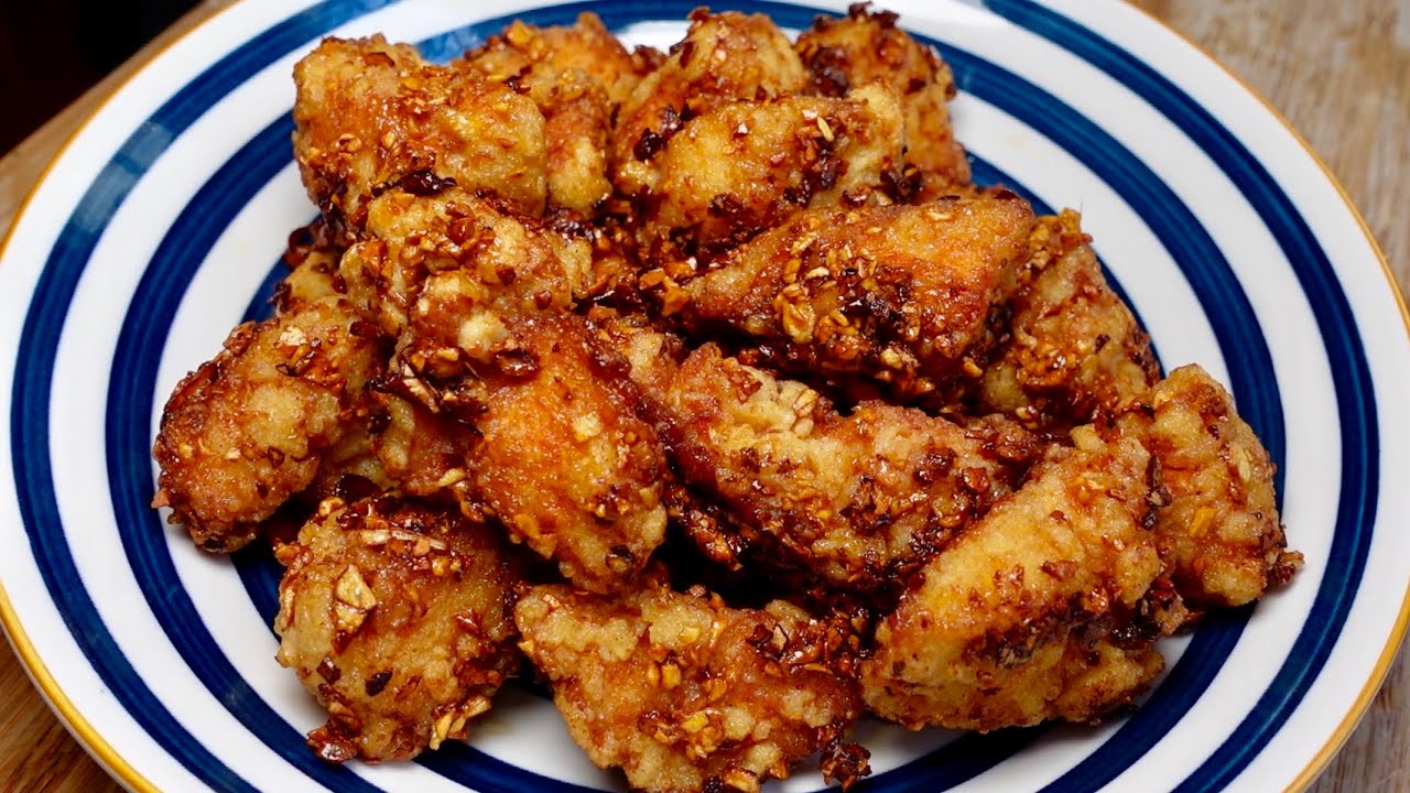 好吃到哭的蒜香黄油炸鸡🍗外酥里嫩超多汁‼️太绝了The butter garlic fried chicken is so delicious  that it is crispy -