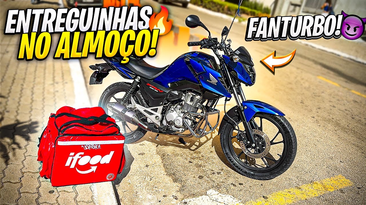 ENTREGAS NO ALMOÇO PELO IFOOD COM A FANZONA TURBO 🔥