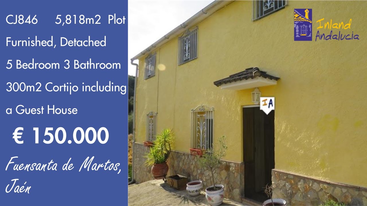 150K, Detached 5 Bed 3 Bath Cortijo + 5,818m2 Plot Property for sale in