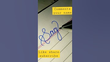 Sagun name in cursive writing, with best handwriting, make a perfect writing, By-Pinky Sharma