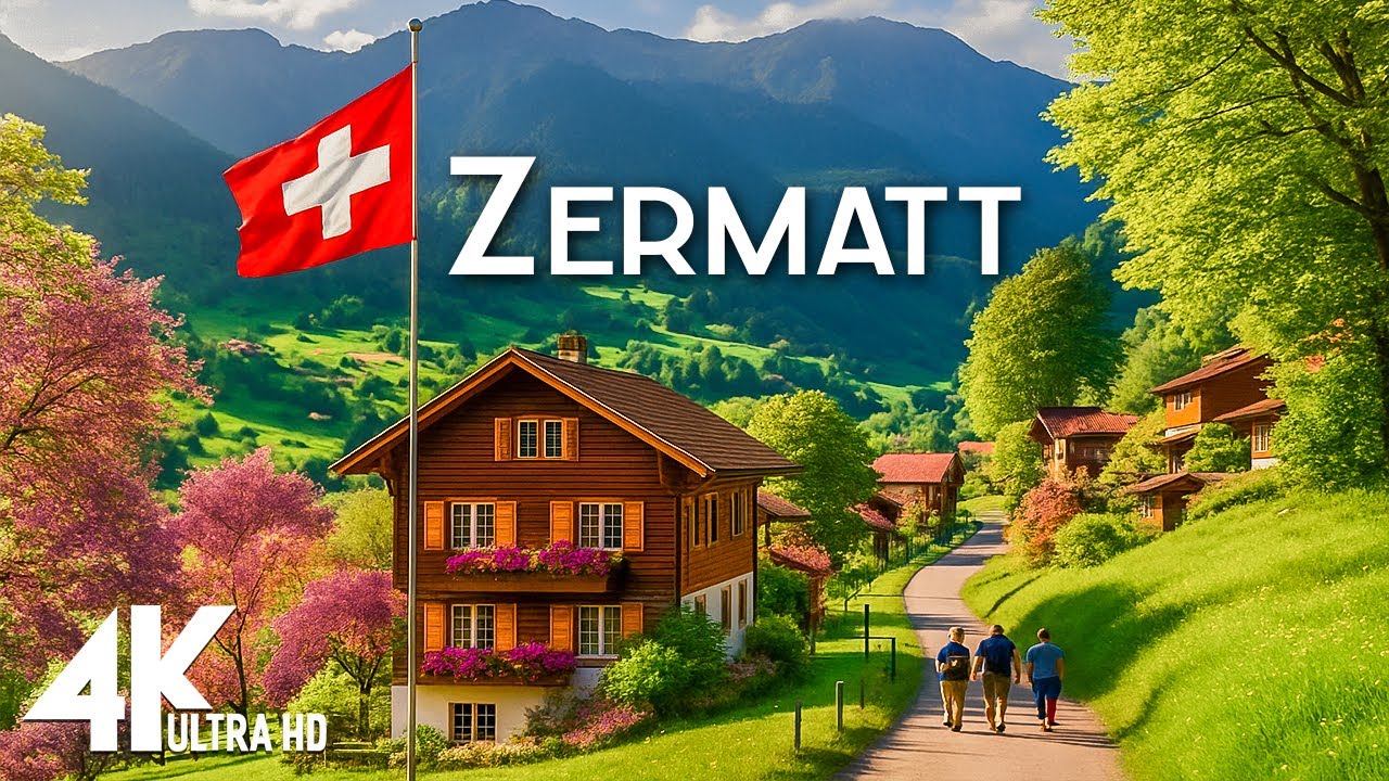 Zermatt 4K UHD | Breathtaking Nature & Relaxing Cinematic Music for Stress Relief