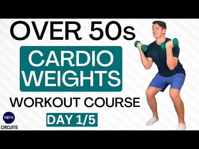 OVER 50s CARDIO AND WEIGHTS | ALL LEVELS WORKOUT COURSE | DAY 1\\5 class=