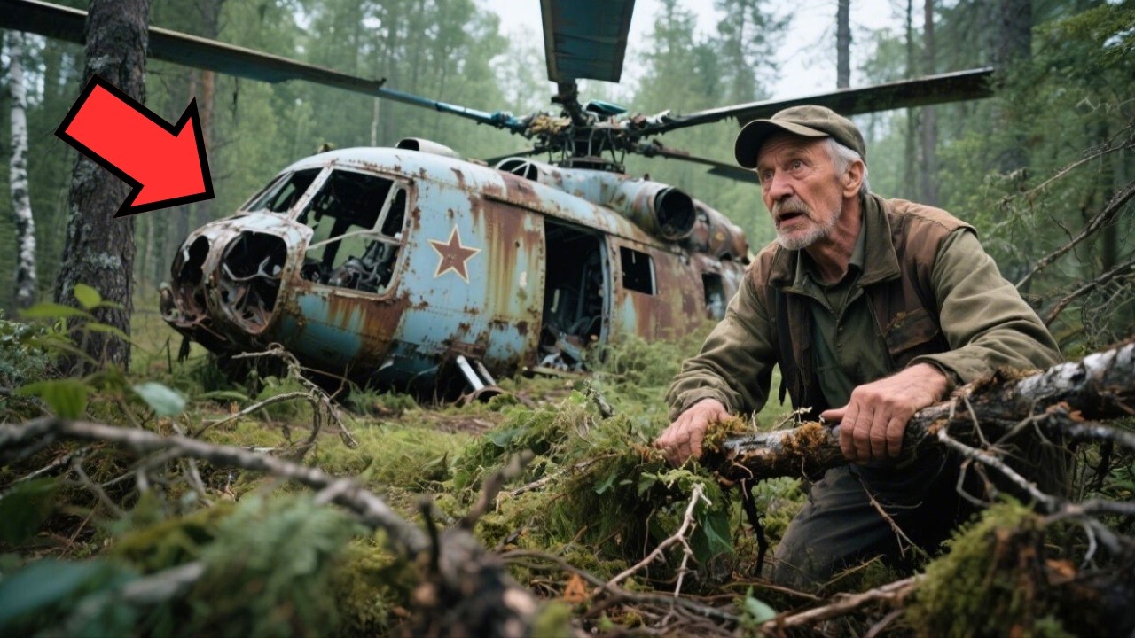 Лесник обнаружил в зарослях разбитый вертолет,  а когда заглянул в кабину - то побледнел