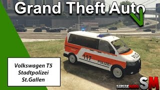 Volkswagen T5 Facelift Stadtpolizei St.Gallen | Gta V © Suisse Mod's screenshot 3