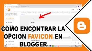 Como Encontar El Favicon En Blogger