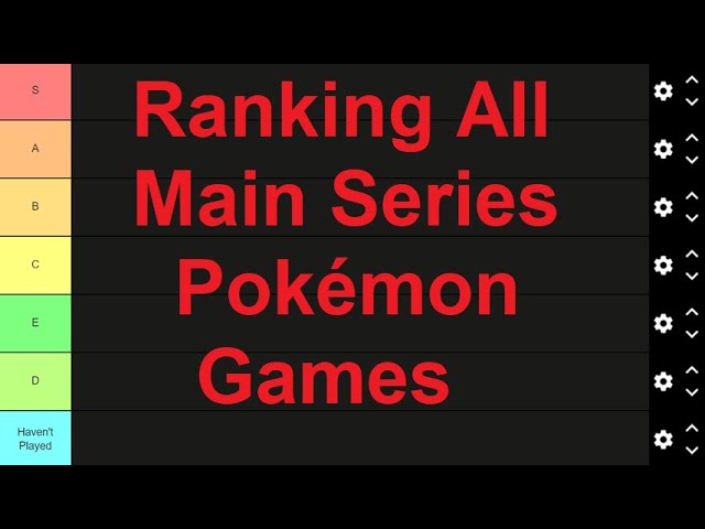 Ranking The Main Series Pokemon Games