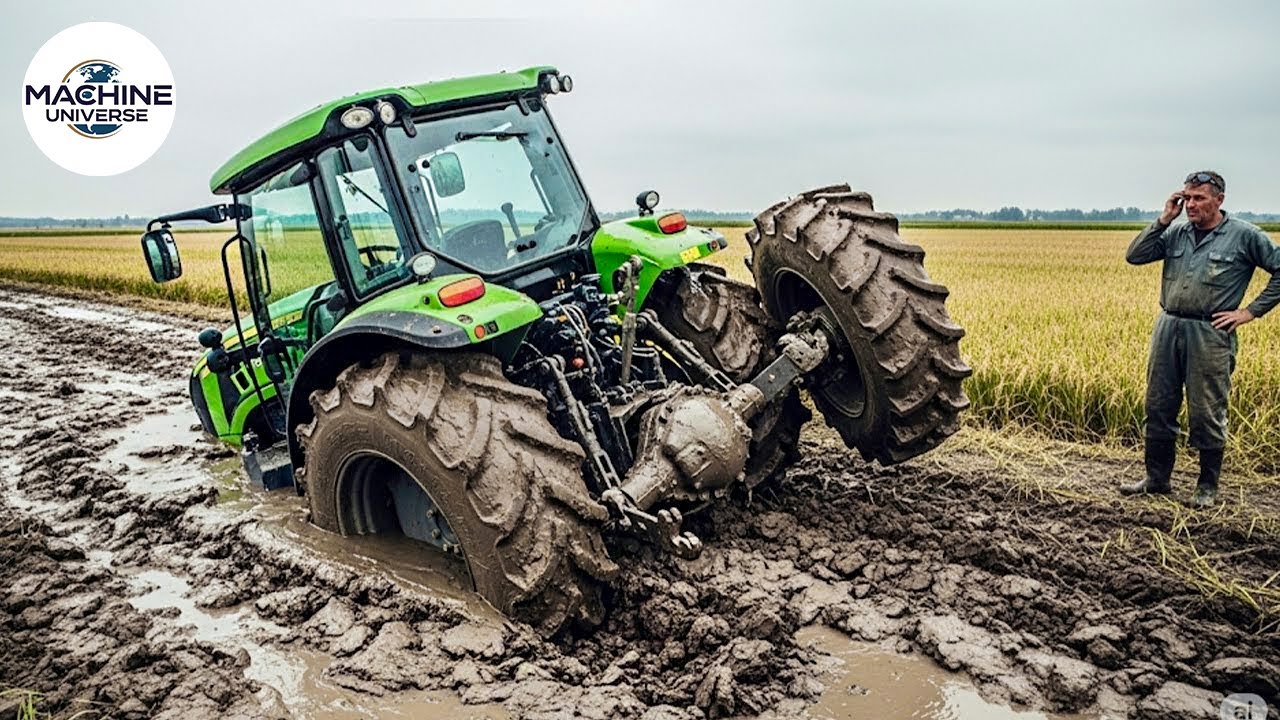 Unbelievable Tractor Stuck in Mud Moments | Extreme Heavy Equipment ...