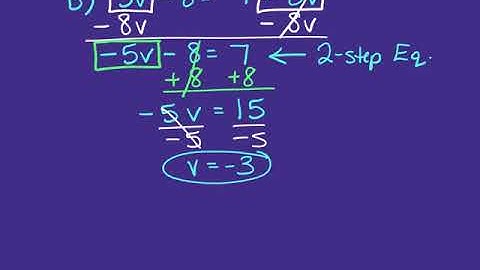 2-2 Solve Equations with Variables on Both Sides