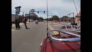 riding into the bike show